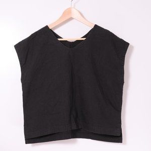 Naked and Famous cropped vneck structured top
